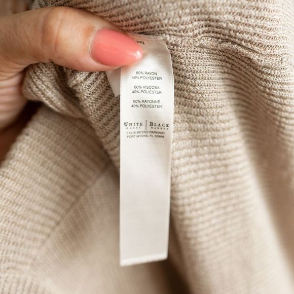 Women’s White House Black Market Tan Open‎ Front Sweater size S - Picture 13 of 13